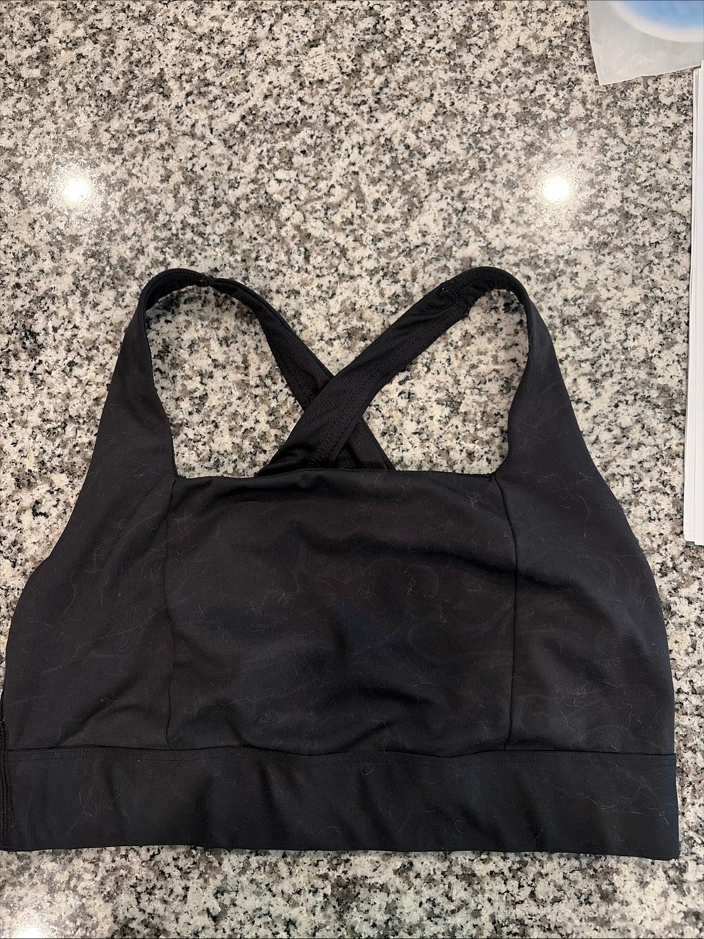 all in motion Black Cross-Back Low-Impact Sports Bra Black Large